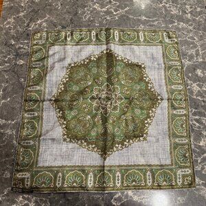 Vintage 1970's Hand Rolled Handkerchief- All Silk (Damon)
